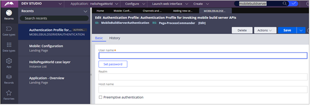 Authentication Profile