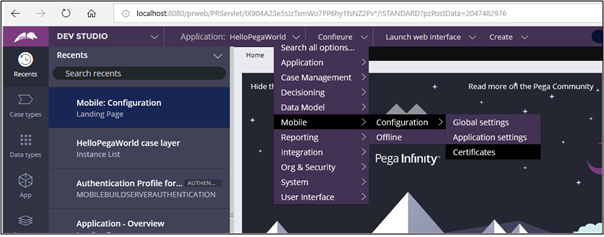 Certificate in Pega